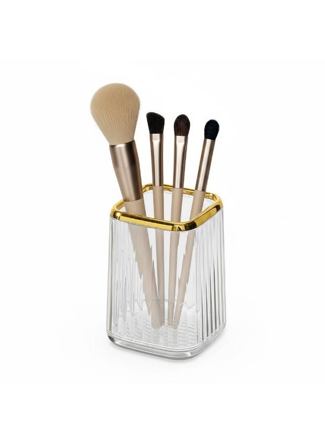 منظم فرش المكياج الفاخر ، حامل فرشاه مكياج اكليرك عالي الجودة مضلع بحواف لامعة -منظم فرش للميكب - Image 1